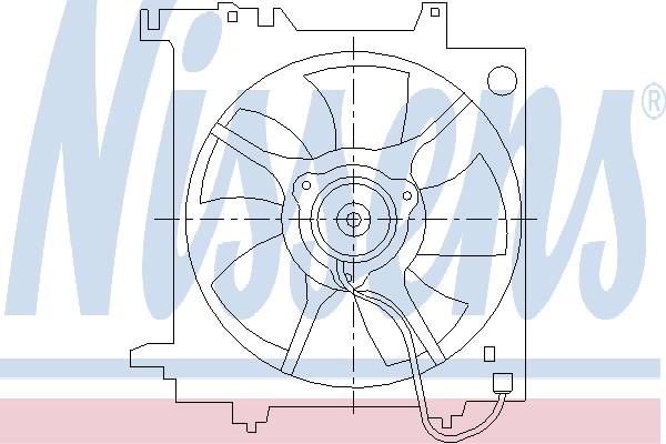 Nissens 85493 Hub, engine cooling fan wheel 85493