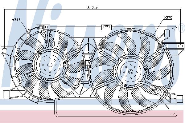 Nissens 85521 Hub, engine cooling fan wheel 85521