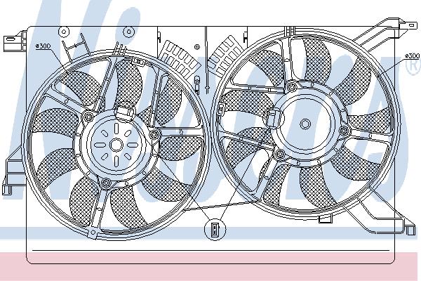 Nissens 85523 Hub, engine cooling fan wheel 85523