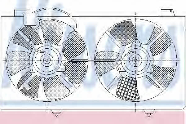 Nissens 85529 Hub, engine cooling fan wheel 85529
