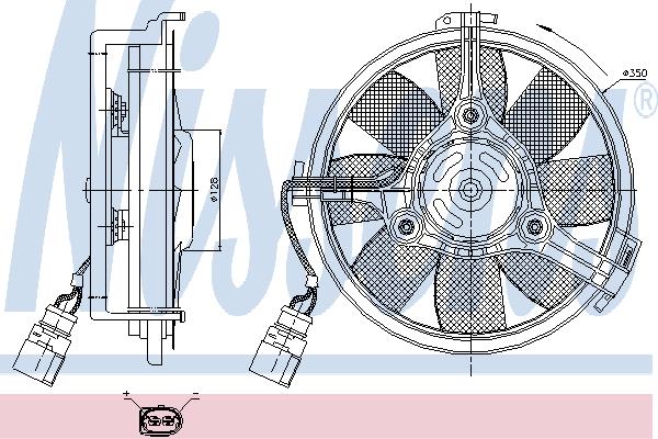 Nissens 85547 Hub, engine cooling fan wheel 85547
