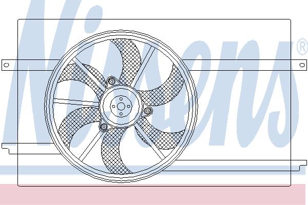 Nissens 85590 Hub, engine cooling fan wheel 85590