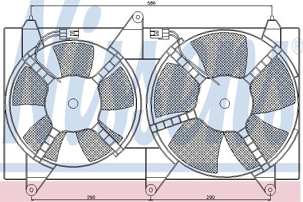Nissens 85611 Hub, engine cooling fan wheel 85611