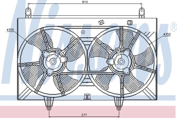 Nissens 85615 Hub, engine cooling fan wheel 85615