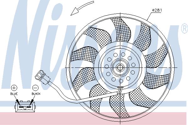 Nissens 85618 Hub, engine cooling fan wheel 85618