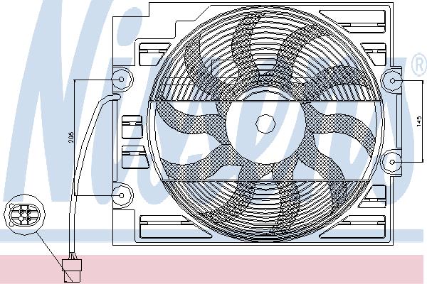 Nissens 85629 Hub, engine cooling fan wheel 85629