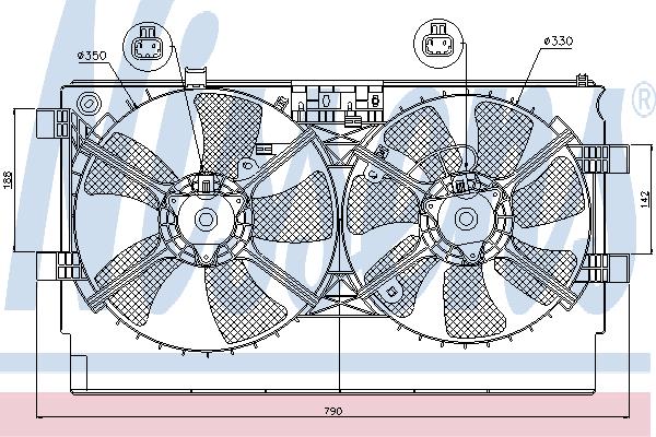 Nissens 85635 Hub, engine cooling fan wheel 85635