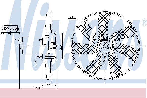 Nissens 85677 Hub, engine cooling fan wheel 85677