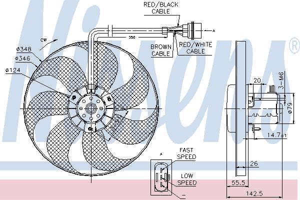 Nissens 85686 Hub, engine cooling fan wheel 85686