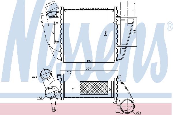 Nissens 96678 Intercooler, charger 96678