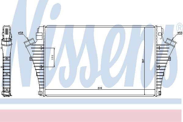 Nissens 96748 Intercooler, charger 96748