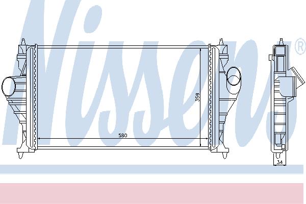 Nissens 96838 Intercooler, charger 96838