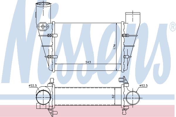 96896 Nissens Intercooler, charger