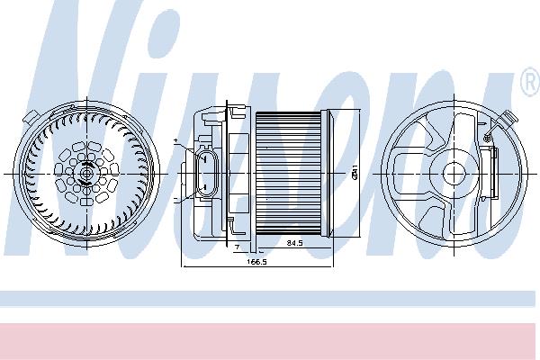 Nissens 87260 Fan assy - heater motor 87260