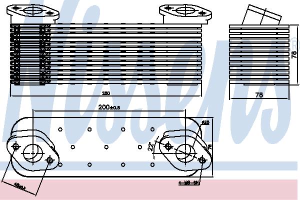 Nissens 90756 Oil cooler 90756 90756 Nissens Oil cooler