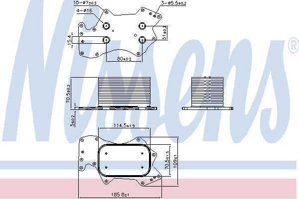 Nissens 90911 Oil cooler 90911