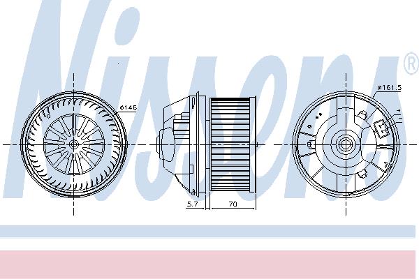 Nissens 87245 Hub, engine cooling fan wheel 87245