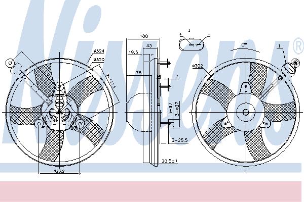 Nissens 85759 Hub, engine cooling fan wheel 85759