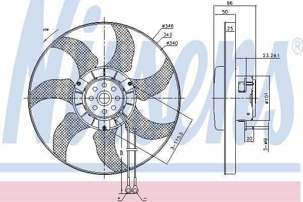 Nissens 85802 Hub, engine cooling fan wheel 85802