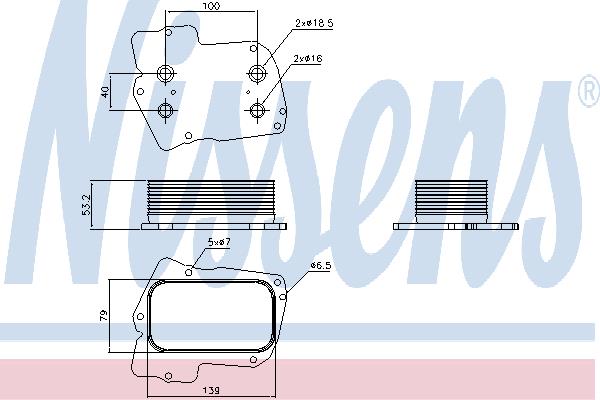 Nissens 90811 Oil cooler 90811