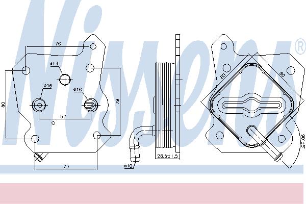 Nissens 90790 Oil cooler 90790