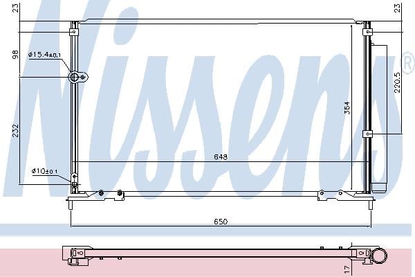 Air conditioner condenser Honda Civic: 940707 Nissens AC Condenser