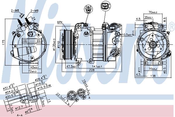 Nissens 890124 Compressor 890124