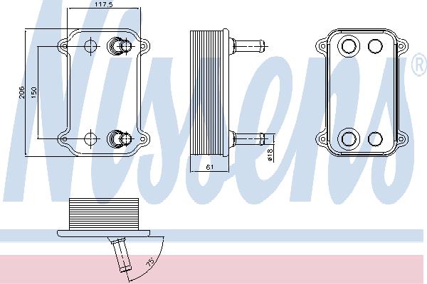 Nissens 90735 Oil cooler 90735