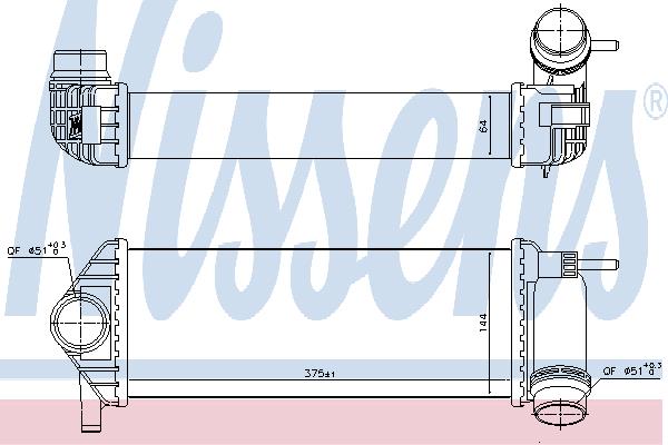 Nissens 96308 Intercooler, charger 96308