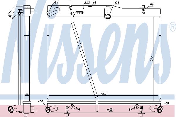 Nissens 646912 Radiator, engine cooling 646912