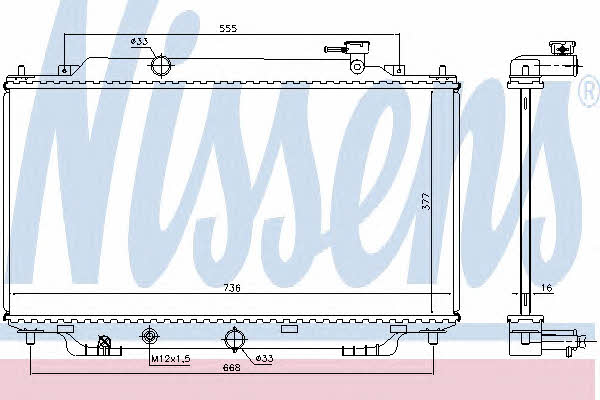 Oil cooler heat exchanger Mazda 3: 68542 Nissens Engine cooling radiator