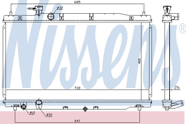 Nissens 681386 Radiator, engine cooling 681386