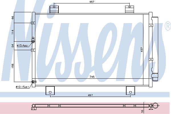 Aircon condenser Toyota Highlander: 940697 Nissens AC Condenser
