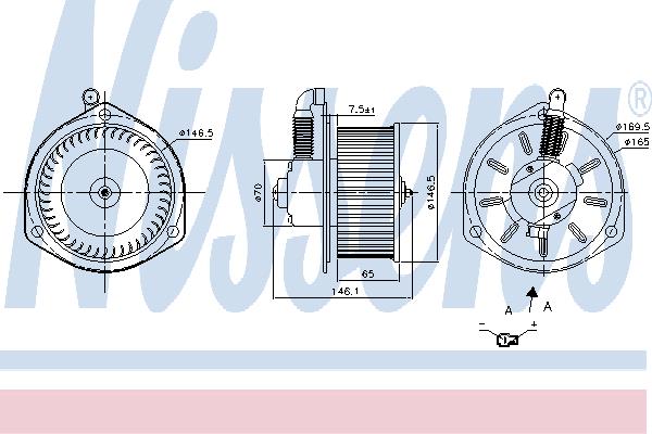 Nissens 87163 Hub, engine cooling fan wheel 87163