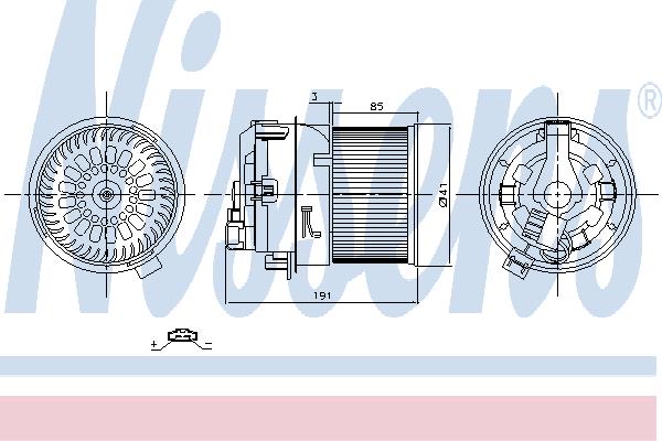 Nissens 87258 Fan assy - heater motor 87258