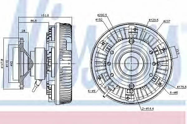 Nissens 86028 Fan clutch 86028 86028 Nissens Fan clutch