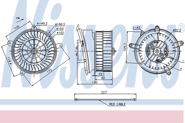 Nissens 87152 Hub, engine cooling fan wheel 87152