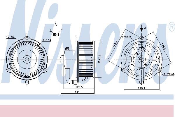 Nissens 87158 Fan assy - heater motor 87158