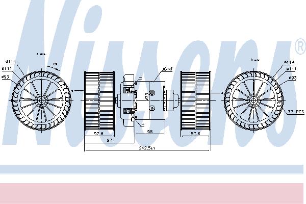 Nissens 87191 Fan assy - heater motor 87191