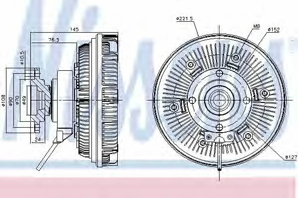 Cooling fan clutch MAN: 86022 Nissens Fan clutch