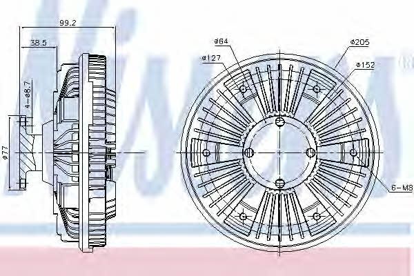 86084 Nissens Fan clutch