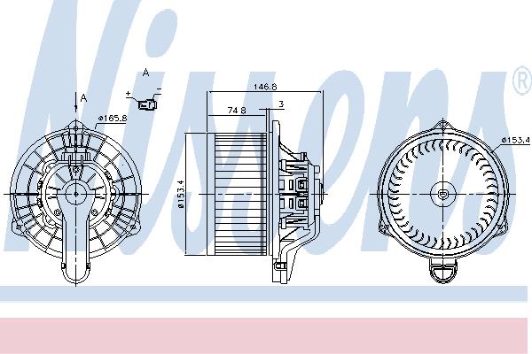 Nissens 87162 Fan assy - heater motor 87162