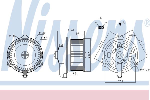 Nissens 87159 Fan assy - heater motor 87159
