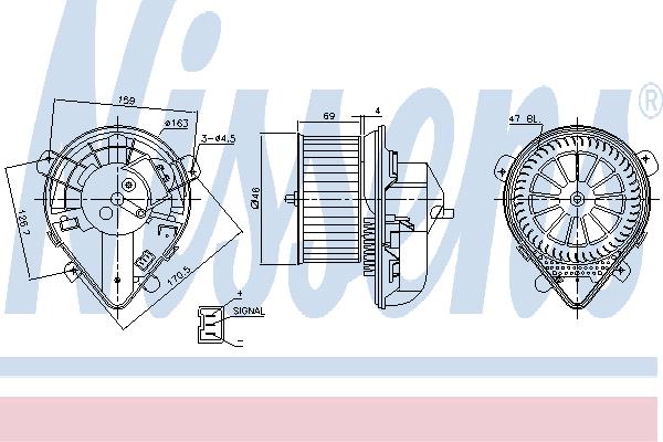 Nissens 87178 Fan assy - heater motor 87178
