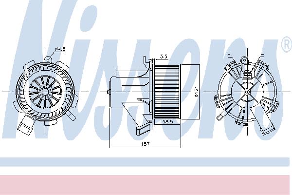 Nissens 87208 Fan assy - heater motor 87208