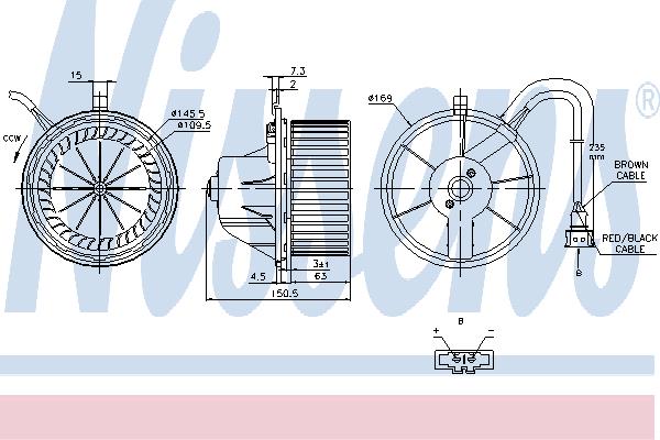 Nissens 87155 Fan assy - heater motor 87155
