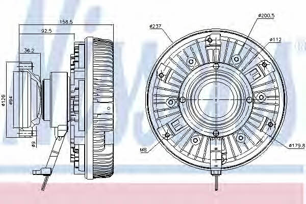 Engine fan clutch Renault: 86075 Nissens Fan clutch