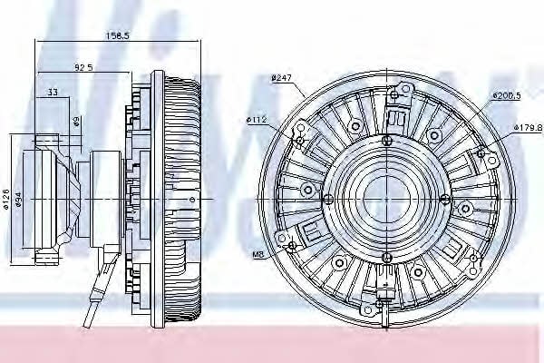Engine fan clutch Volvo: 86081 Nissens Fan clutch