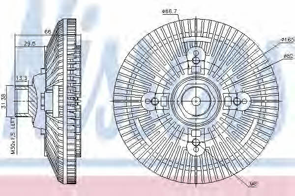 Nissens 86036 Fan clutch 86036