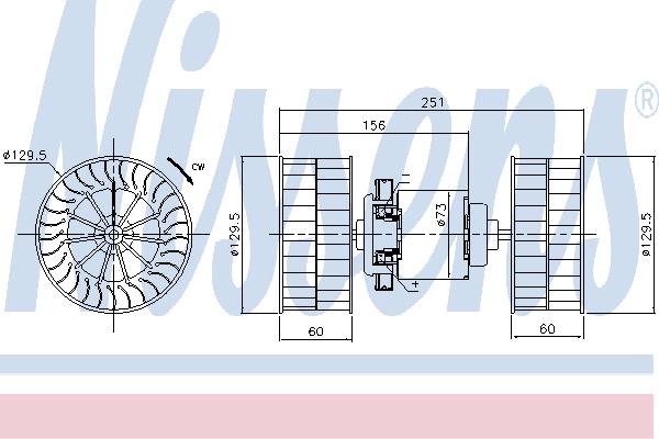 Nissens 87190 Fan assy - heater motor 87190